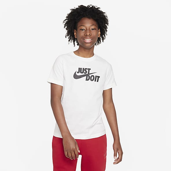 Girls white nike shirt discount